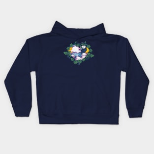 Moon Phase Wishing Well Heart Kids Hoodie